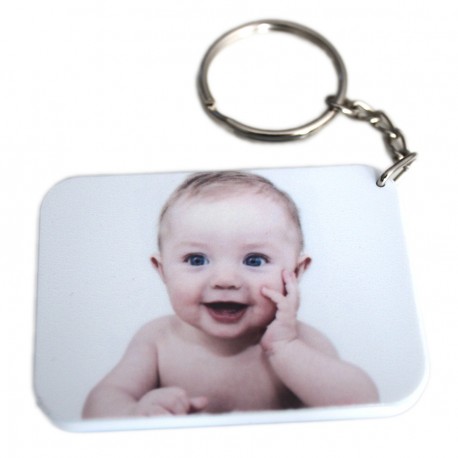 Personalized photo keychain unbreakable rectangle