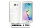 Coque transparente Samsung S6 Edge Nike blanc