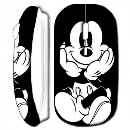 Souris sans fil Mickey Disney Noire et Blanc