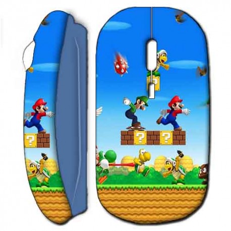Souris sans fil Super Mario Game Bleu