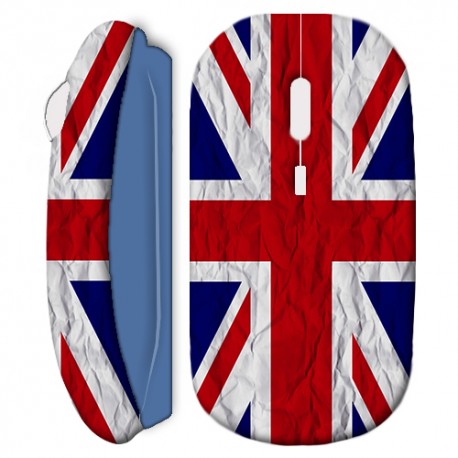 Souris sans fil Drapeau uk Bleu