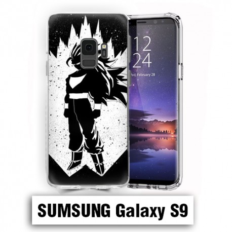 Coque Samsung S9 Vegeta Super Sayen Noire et Blanc