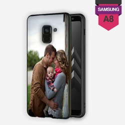Coque Galaxy A8 2018 personnalisée avec côtés rigides unis