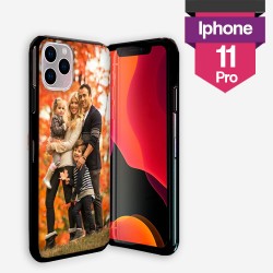 Personalized iPhone 11 PRO case with solid black silicone sides from lakokine