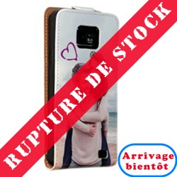 Etui personnalisé iphone 6 plus à clapet en cuir