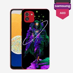 Personalized Samsung Galaxy A03 case with hard sides
