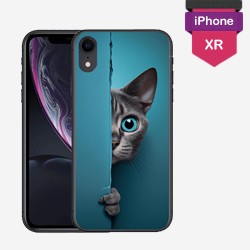 Personalized iPhone XR case with solid silicone sides